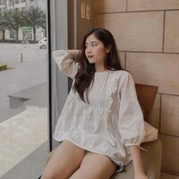 Áo Sơ Mi Thụng Buộc Dây Trong Sáng