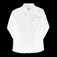 Áo Sơ Mi Trắng ABERCROMBIE Dáng Basic Dễ Phối Đồ