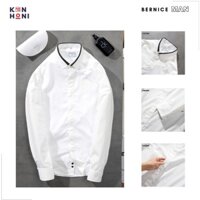 Áo sơ mi trắng nam dài tay cao cấp thời trang công sở Hàn Quốc vải mịn không nhăn BERNICE SMP11