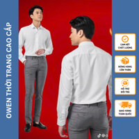 Áo Sơ Mi Trắng Nam OWEN Somi Công Sở Cao Cấp Chất Liệu Sợi Sồi Mềm Mát Nhẹ Thoáng Thấm Hút