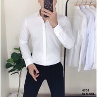 Áo sơ mi trắng nến trơn