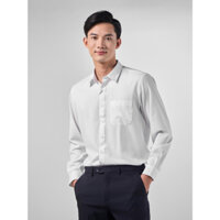 Áo sơ mi trắng owen dài tay regular fit có túi vải nano mềm mịn siêu phẳng siêu mát