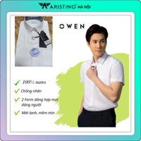 Áo sơ mi trắng Owen ngắn tay 100% Nano chống nhăn 2 from phù hợp với mọi người OSS01-OSS02 -OSS03