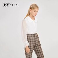 Áo sơ mi trắng phối ren Lily