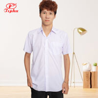 Áo sơ mi trắng tay dài, đồng phục học sinh nam, chất vải KT Silk mềm mại, size từ 20-95kg - Tay ngắn - Số 100 75-85kg