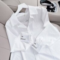 Áo sơ mi trắng tay thêu đỉnh của chóp