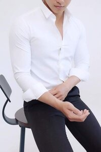 Áo Sơ Mi Trắng Trơn Chất Vải Mềm Mịn TT06 - Trắng - L