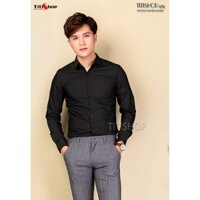 Áo sơ mi trơn TITISHOP SM1196 Modal ( Đen )