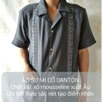 ÁO SƠ MI TRUNG NIÊN- ÁO SƠ MI CHO CÁC CỤ ÔNG: CỔ DANTON , THÊU HOẠ TIẾT LẬP THỂ PHONG CÁCH COUNTRY CHÂU ÂU