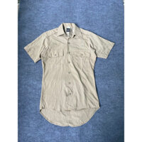 Áo sơ mi túi hộp Nam nữ màu kem size M