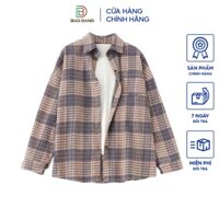 Áo sơ mi unisex nam nữ 6 màu chất vải caro dạ dày dặn thoải mái mẫu mới hót 2024.