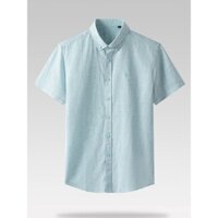 Áo sơ mi vải lanh nam tay ngắn, áo mỏng thời trang nam mùa hè, áo cotton vải lanh nam, áo tay ngắn thoải mái, thoáng khí 9RBQ