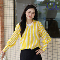 Áo Sơ Mi Vàng Olá - Trẻ trung, phong cách Hàn Quốc - FREESIZE