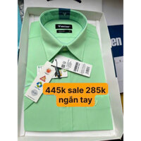 Áo sơ mi việt tiến giá 445k sale 285k Form regular-ngắn tay