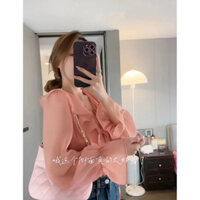 Áo sơ mi voan ngọt ngào giảm tuổi phong cách phương Tây dành cho nữ thiết kế đầu xuân thích hợp cao cấp kiểu Pháp s