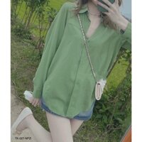 Áo sơ mi xanh bơ HOT