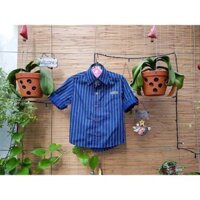 Áo sơ mi xanh dương tay dài