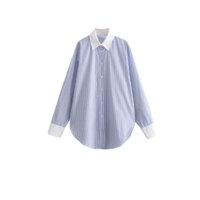 Áo Sơ Mi Xanh Kẻ Zara Xuất Trẻ Trung Năng Động (có ảnh thật)
