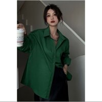 Áo sơ mi xanh lá hot hit Taobao