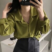 Áo sơ mi xanh quân đội MS011 cotton Blended giữ dáng, bền màu [ảnh thật]