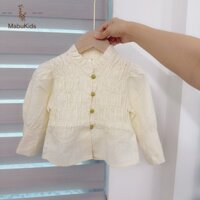 Áo sơ mi xếp ly tiểu thư cho bé gái hàng QCCC SK06