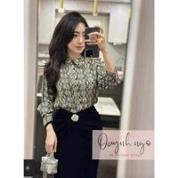 Áo sơ mi Zara họa tiết chính hãng thời trang cho nữ