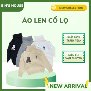 Áo sơ sinh cổ lọ 4Y màu xanh