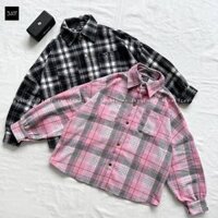 Áo sơmi caro JAY FLANNEL SHIRT Unisex /chữ thêu/ Form rộng Local Brand Jaystoree2