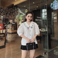 ÁO SƠMI CỔ ĐỨC THÊU HOA