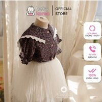 Áo sơmi cộc tay hoa nhí Red Flower cao cấp ARIMCLOSET made in Korea cho bé gái thời trang trẻ em BABYKOREA