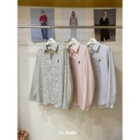 Áo somi dài tay sọc thêu ngựa XONXENSHOP PHAN CHÂU TRINH mã A758