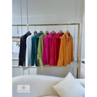 Áo sơmi lụa có độn vai