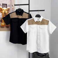 Áo sơmi nam tay ngắn vải đũi cao cấp áo sơmi ngắn tay nam đẹp sơmi caro nam tay ngắn