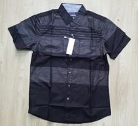 Áo sơmi nam Tommy TM-SM08 Linen Slim Fit Shirt Black Grey