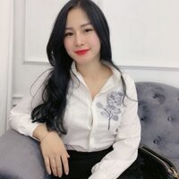 áo sơmi thêu ruy băng hoa hồng ghi