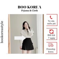 Áo sơmi trắng nữ cổ tàu khuy ngọc viền bèo, Áo sơmi dài tay viền bèo tiểu thư đủ size SML
