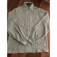 Áo sơmi voan cát màu xanh mint, hàng si Nhật