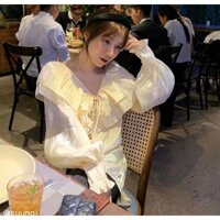 Áo sơmi voan cổ bèo