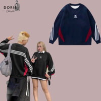 Áo sweater Adidas nam nữ form rộng, áo tay dài trơn unisex, áo sweater basic nỉ bông dày mềm mịn Doris_Clothing.Store