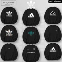 Áo sweater Adidas nỉ bông cao cấp basic nam nữ,áo swt addias dài tay unisex form rộng,tag mác đầy đủ cao cấp ACA_STORE