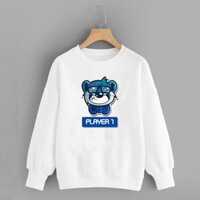 Áo Sweater - áo nỉ da cá cao cấp in hình Gấu Player 1