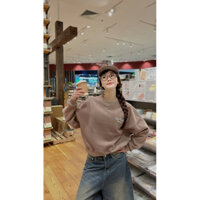 ÁO SWEATER BOXY NỈ BÔNG NỮ ÁO NỈ SWEATER FORM BOXY SOHA BASIC