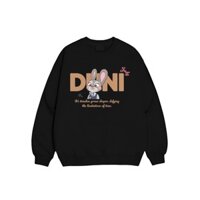 Áo Sweater cặp đôi nam nữ form rộng, áo cặp bạn thân unisex vải nỉ cotton in hình Thỏ và Cáo