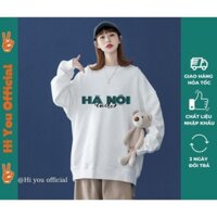 Áo Sweater chất NỈ under Hà Nội, ÁO phom Unisex  Rộng Cho cả  Nam và Nữ 100% Cotton  -In Hình Local Brand 2  *