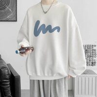 Áo Sweater Chữ 100K Form Rộng Unisex Nam Nữ Cặp Đôi Mặc - Hoodie Thun Nỉ Tay Dài - TRẮNG - Size M 37 dưới 52kg