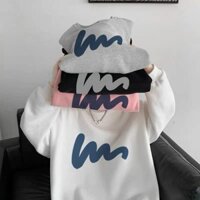 Áo Sweater Chữ 100K Form Rộng Unisex Nam Nữ Cặp Đôi Mặc - Hoodie Thun Nỉ Tay Dài - Đen - Size M 37 dưới 52kg