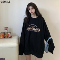 Áo Sweater Chui Đầu Rộng Kiểu Lười Học Sinh