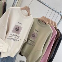 Áo Sweater Cổ Tròn Chui Đầu Áo Khoác Nữ Size Lớn