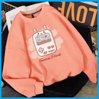 Áo Sweater Cổ tròn Hoạ tiết Cartoon Siêu Cute