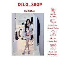 Áo Sweater Cổ Tròn Nỉ Ngoại In Hình Cô Gái Dáng Trùm Mông 2 Màu-SN061